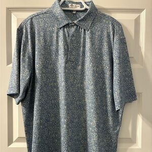 Men's Blue Peter Millar golf shirt